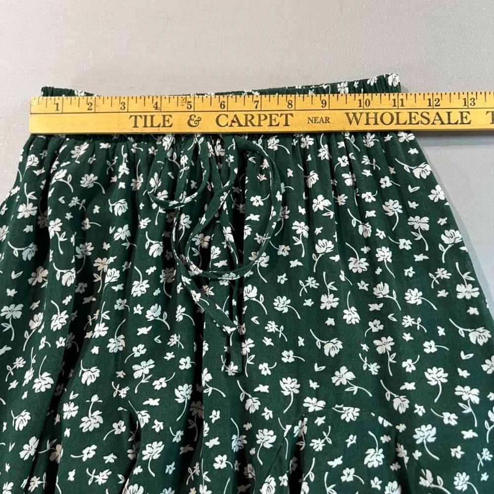 Princess Polly Green Floral Ruffle Mini Skirt – Size 2 - Picture 4 of 4